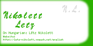 nikolett letz business card